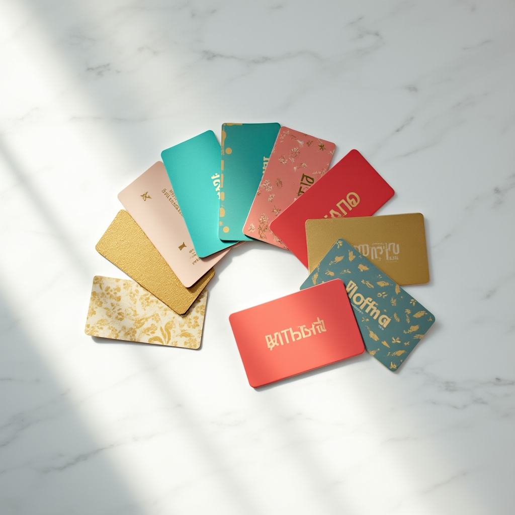 Consumer reviewing gift card information
