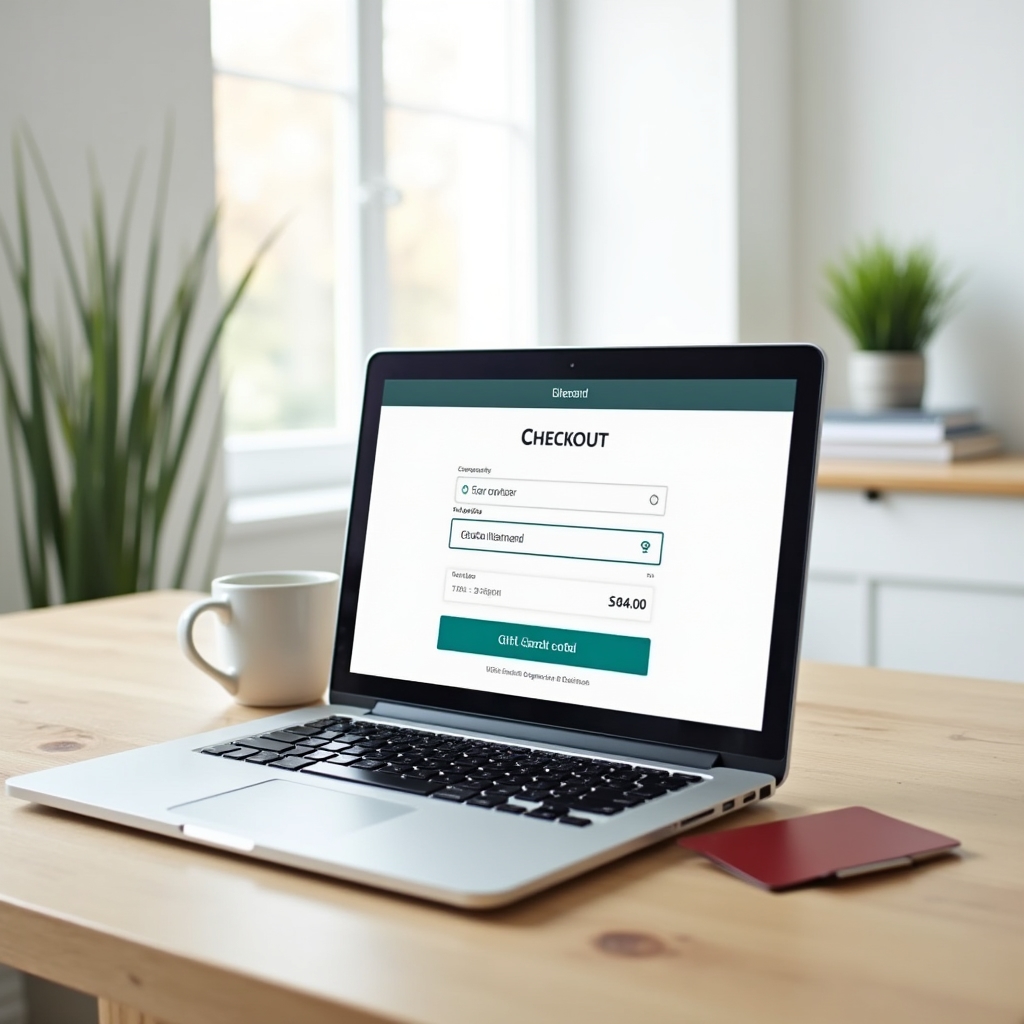 Using a gift card during online checkout